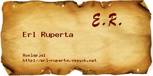 Erl Ruperta névjegykártya